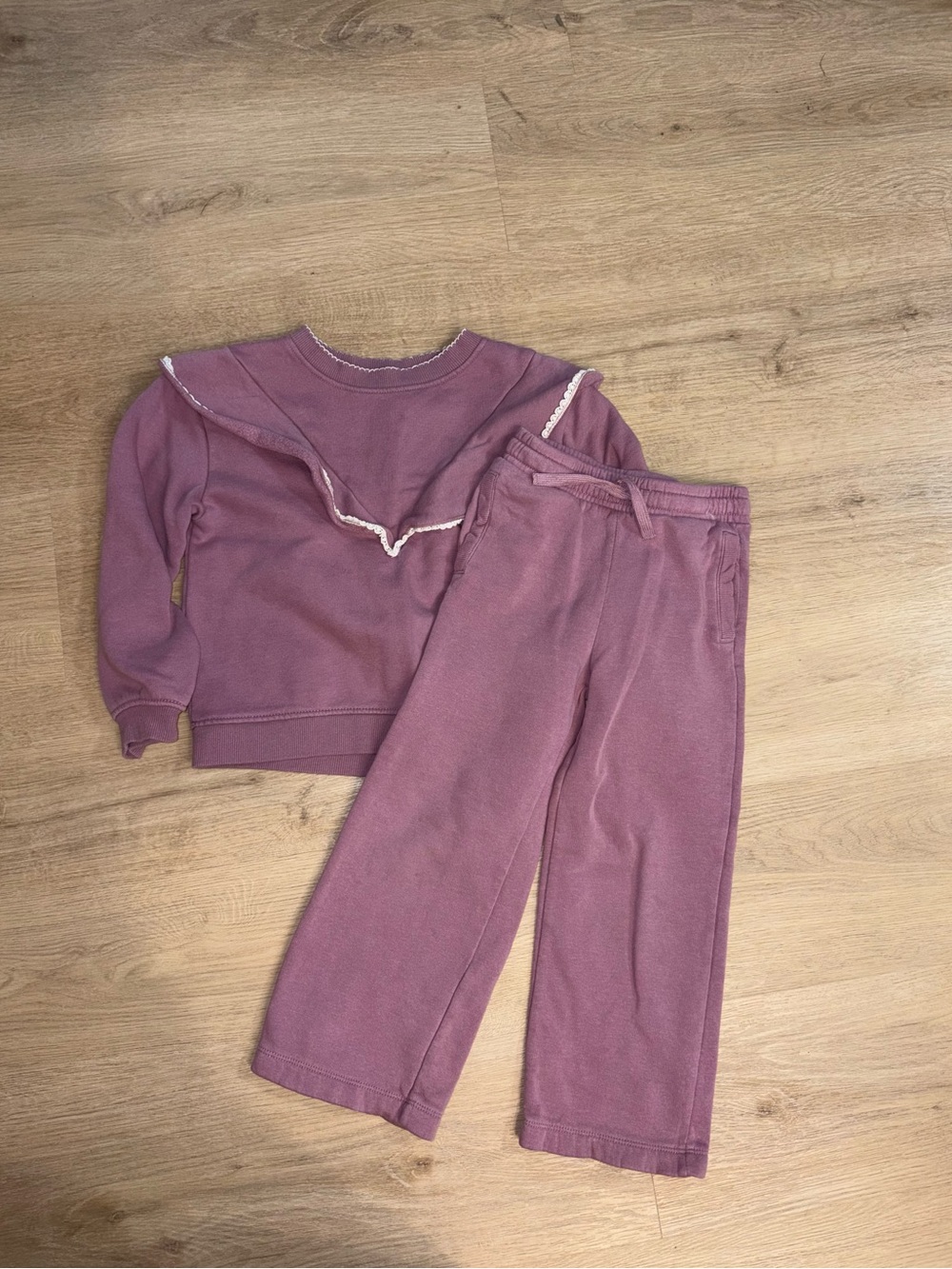 H&M Lilac Sweatshirt & Wide-Leg Jogger Set